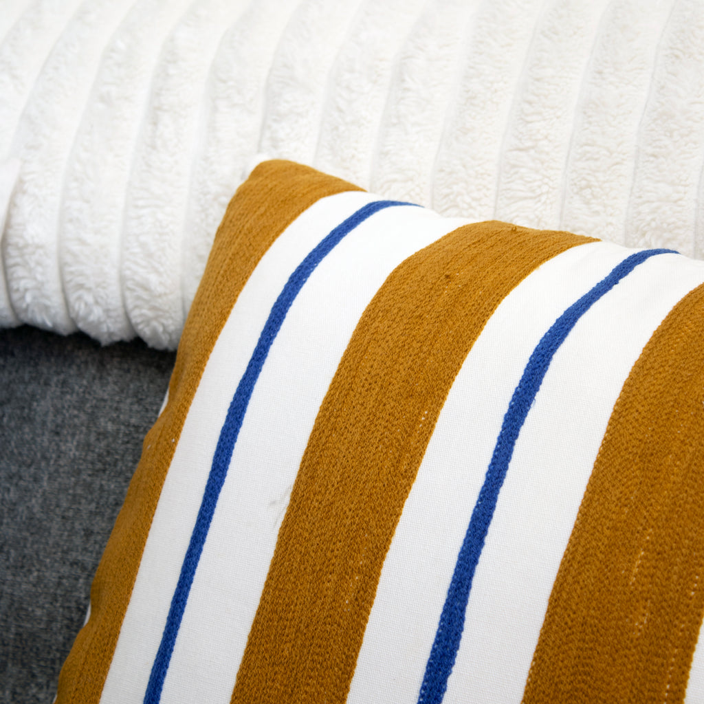 Multi Coastal Stripe Cotton Cushions