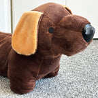 Chocolate Brown Sausage Dog Doorstop