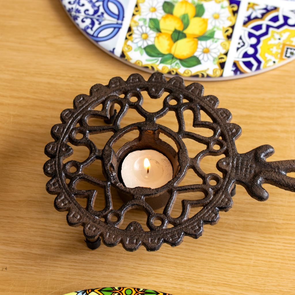 Cast Iron Teapot Warmer With Handle