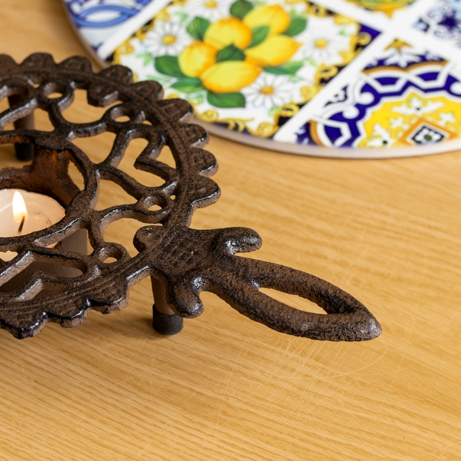 Cast Iron Teapot Warmer With Handle