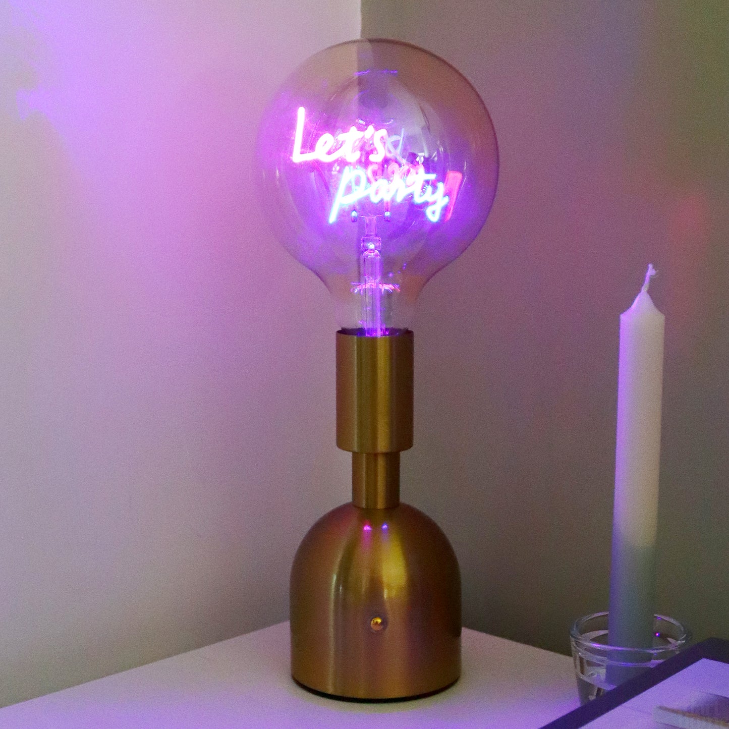 Lets Party LED Neon Bulb Desk Lamp