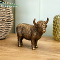 Small Bronze Highland Cow Ornament