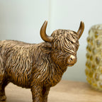 Small Bronze Highland Cow Ornament