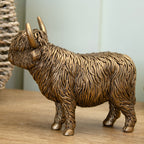 Small Bronze Highland Cow Ornament