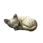 Small Stone Sleeping Cat Garden Ornament
