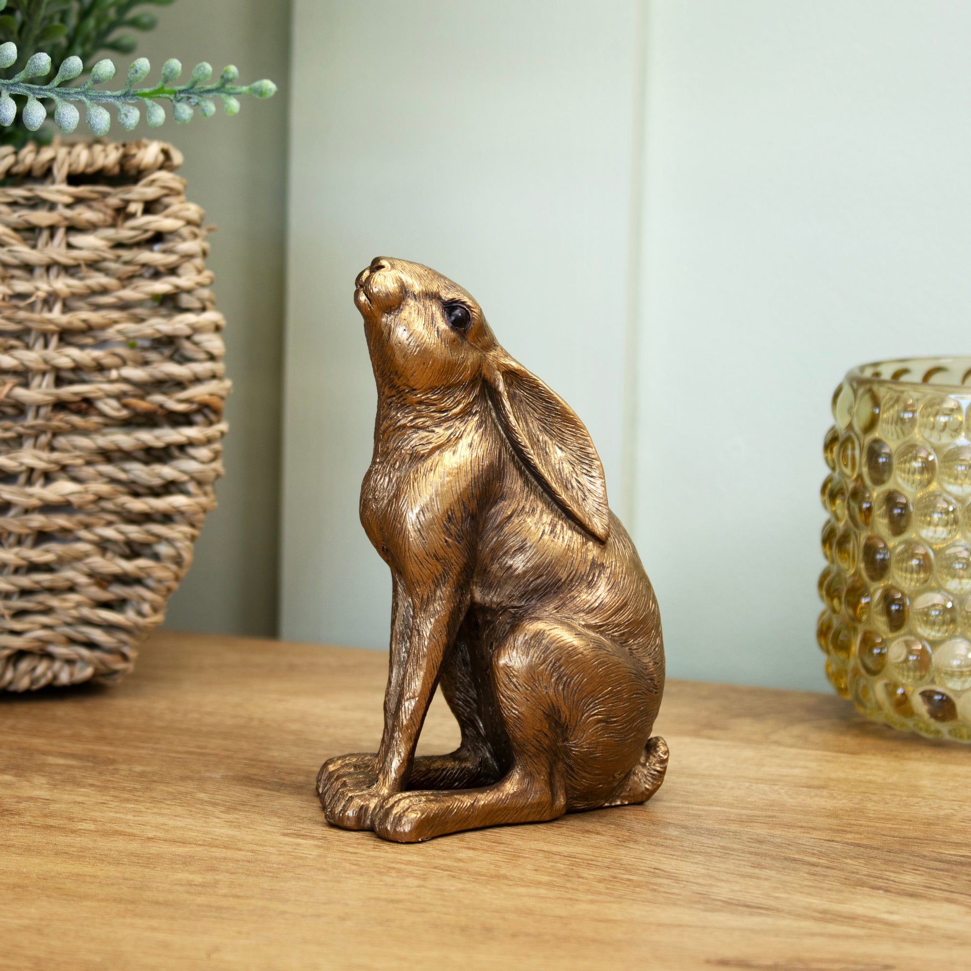 Bronze Moongazing Hare Ornament