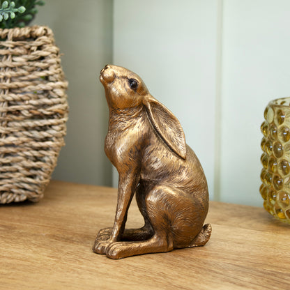 Bronzenes Mondgucker-Hasen-Ornament