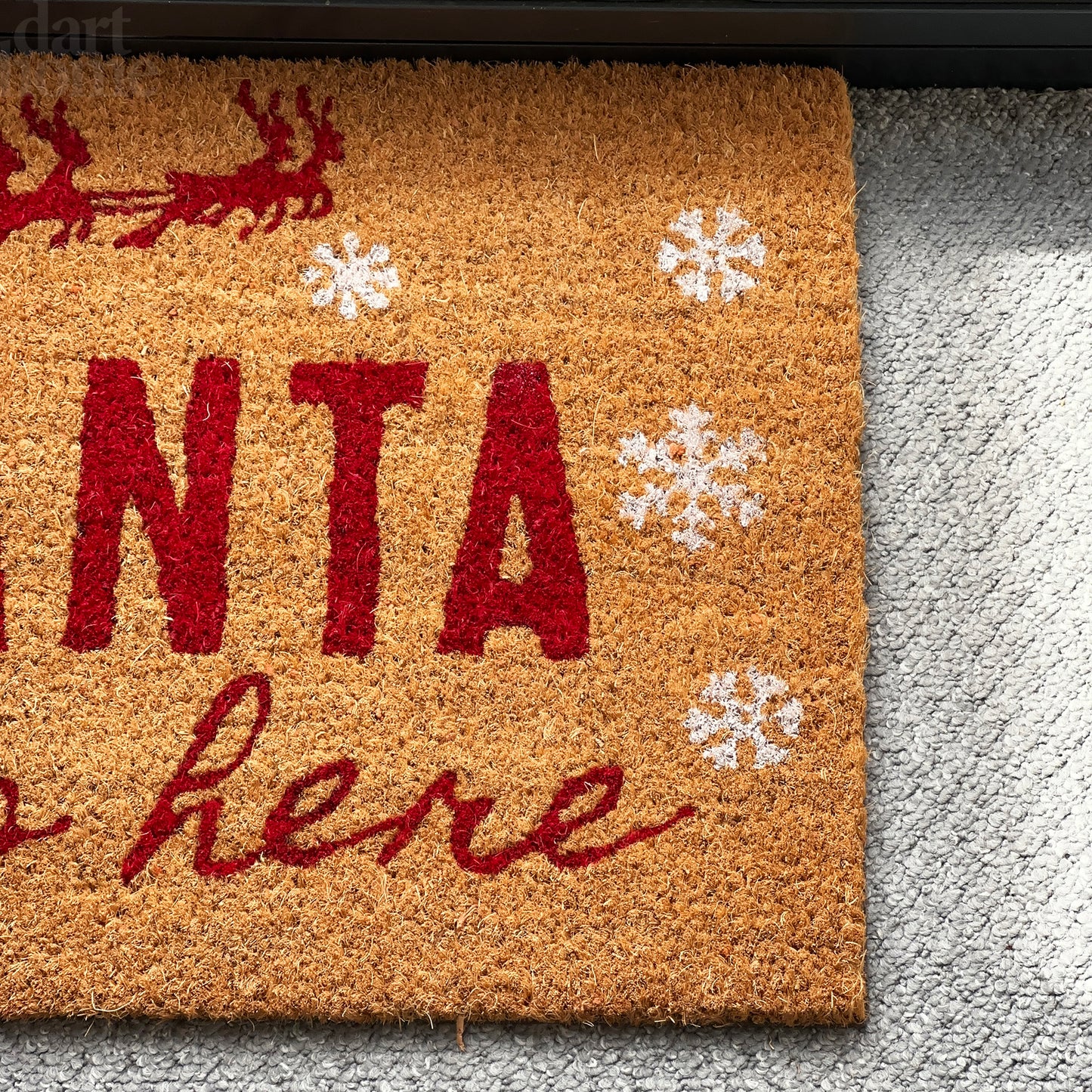 Santa Stop Here Door Mat