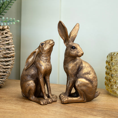 Bronzenes Mondgucker-Hasen-Ornament