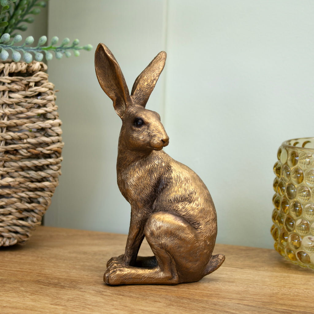 Bronzenes Mondgucker-Hasen-Ornament