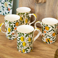 Set Of 4 William Morris Fruits Mugs