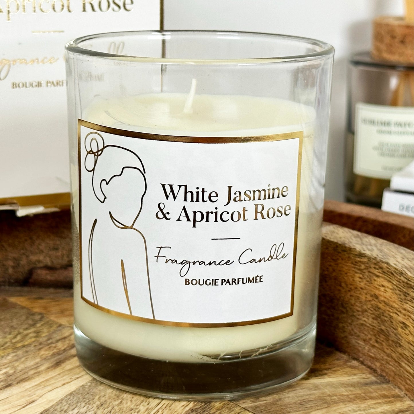 White Silhouette Lady Scented Candle Giftboxed