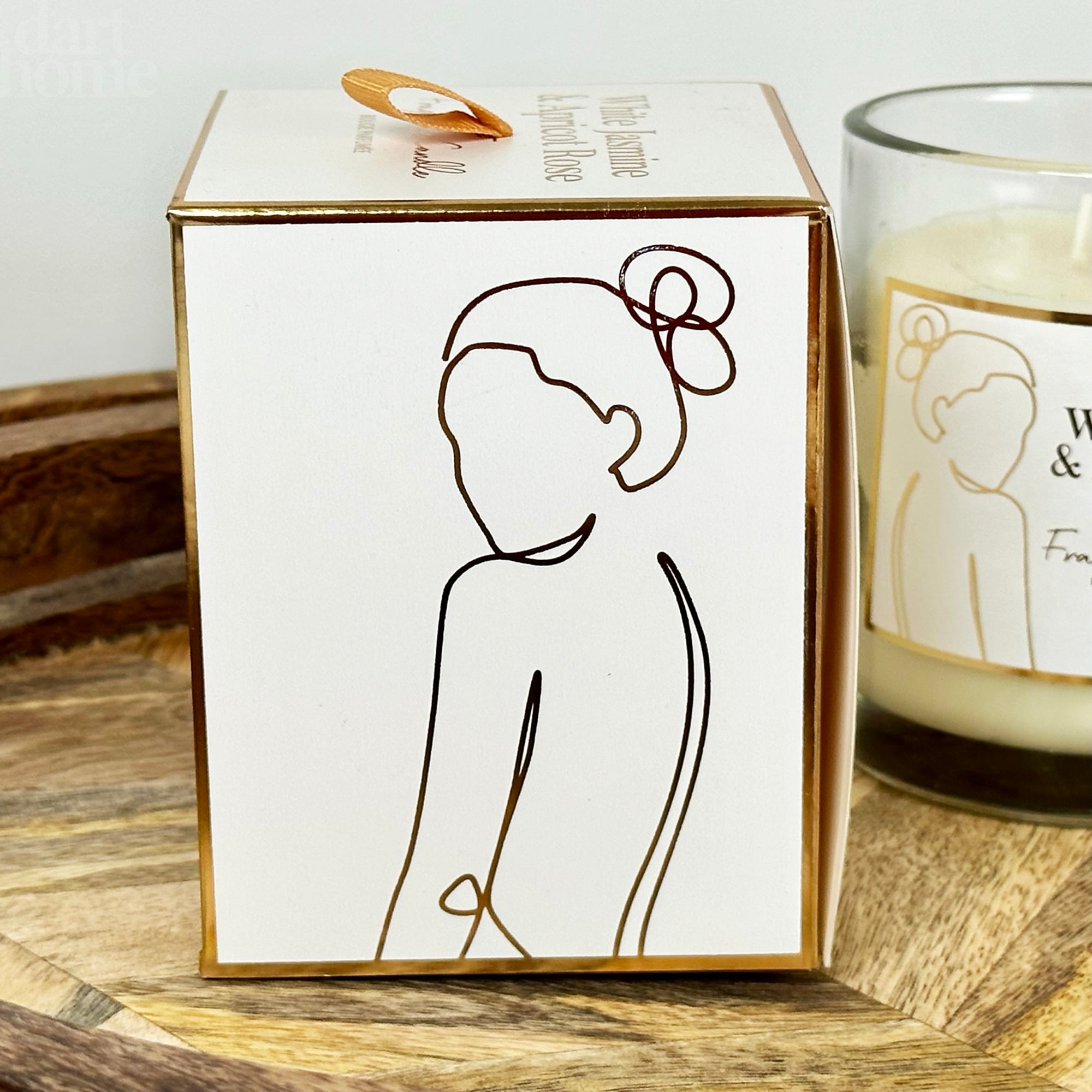 White Silhouette Lady Scented Candle Giftboxed