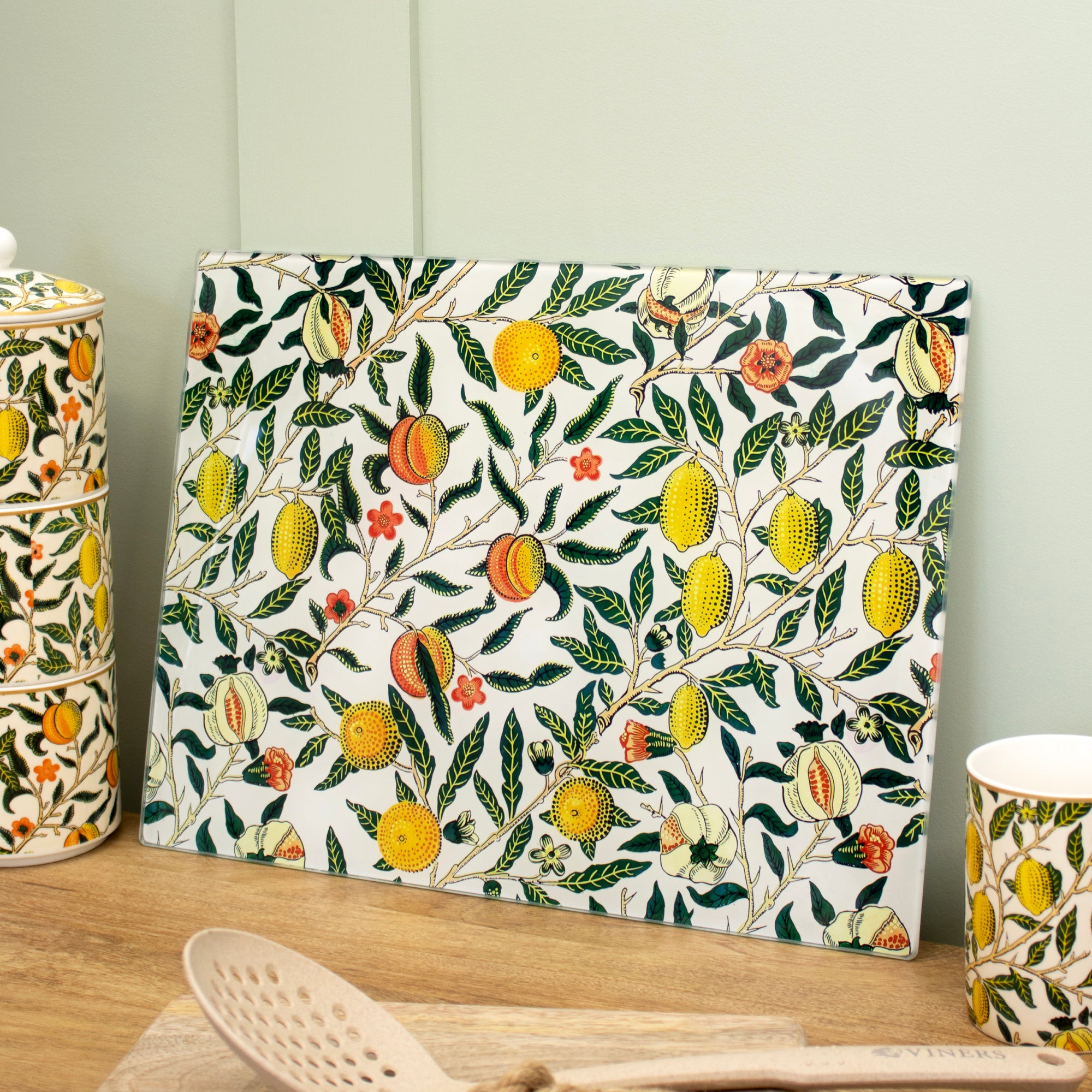 William Morris Fruits Glass Worktop Saver