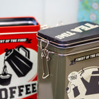 Set Of 2 Retro Cafe Tea Coffee Storage Tins