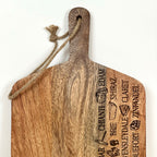 Etched Cheese & Wine Chopping Board A