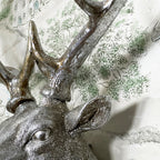 Large Silver Stags Head