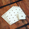 Set Of 4 Pastel Bees Placemats & Coasters