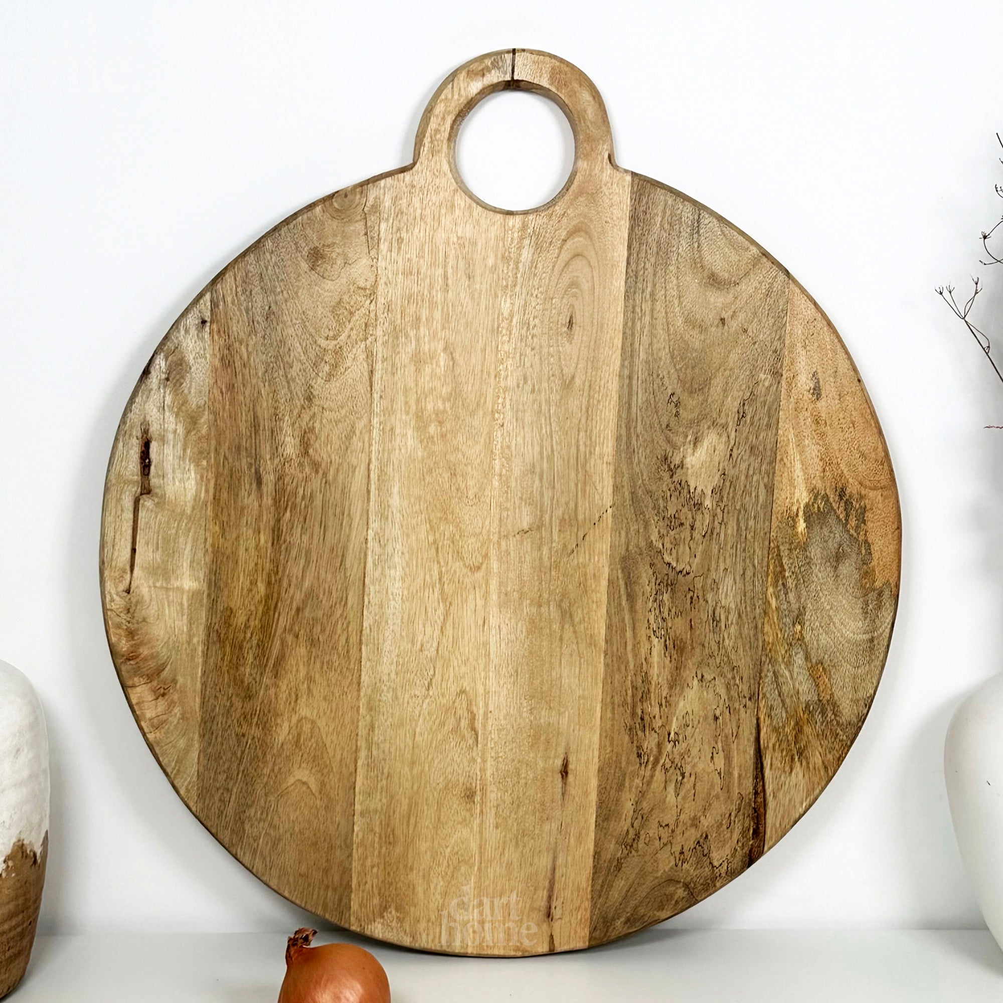 Wooden chopping sale board with handle