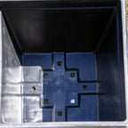 Brushed White Wheat Square Planter