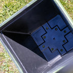 Verdigris Leaf Vine Square Planter