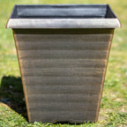 Black Bronze Biscotti Square Planter