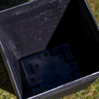 Brushed Silver Biscotti Square Planter