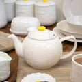 White Daisy 1 Litre Teapot