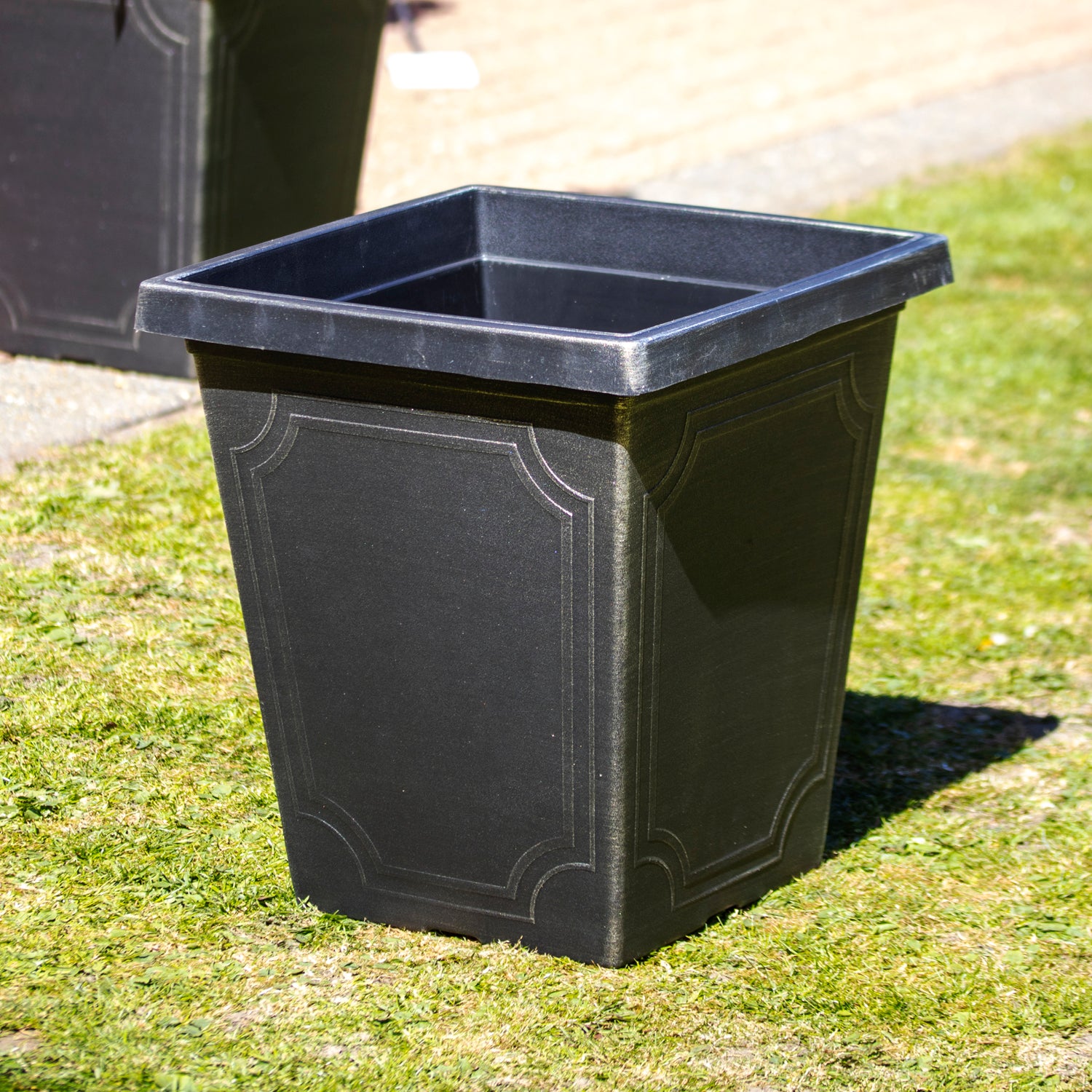 Black Tall Square Estate Planter