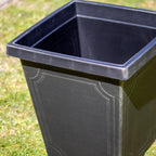 Black Tall Square Estate Planter
