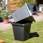 Black Tall Square Estate Planter