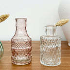 Set Of 4 Paisley Glass Bud Vases