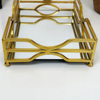 Gold Rectangle Mirror Tray
