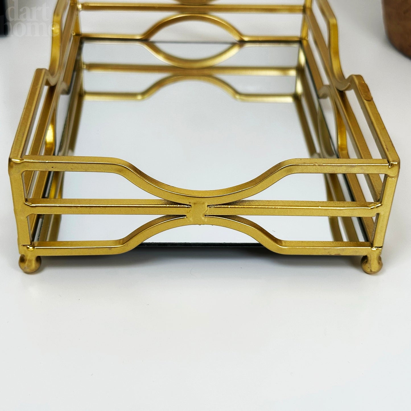 Gold Rectangle Mirror Tray