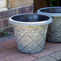 Round Grey Roman Planter 13"