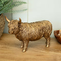 Large Bronze Highland Cow Ornament