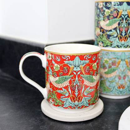 William Morris Strawberry Thief Stacking Mugs Set Of 4