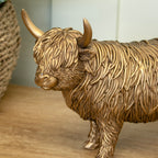 Large Bronze Highland Cow Ornament