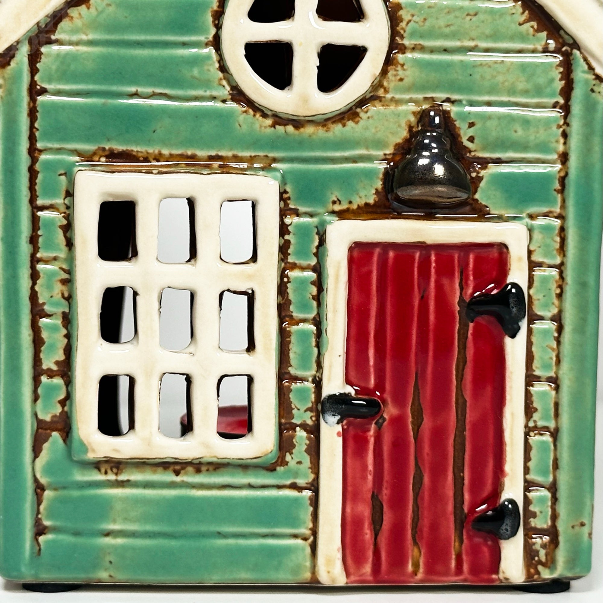 Grüner Kerzenhalter für das Ferienhaus
