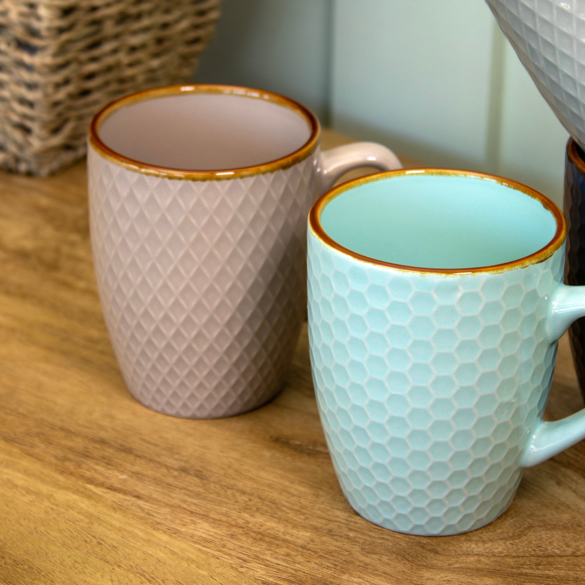 Set Of 4 Geometric Mix Mugs