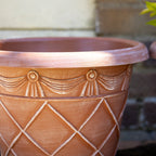 Round Powdered Terracotta Roman Planter 13"
