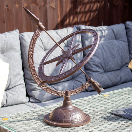 Extra Large Cast Iron Armillary Sundial