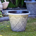 Round Grey Roman Planter 18"