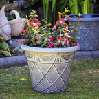 Round Grey Roman Planter 18"