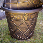 Round Black Bronze Roman Planter 18"