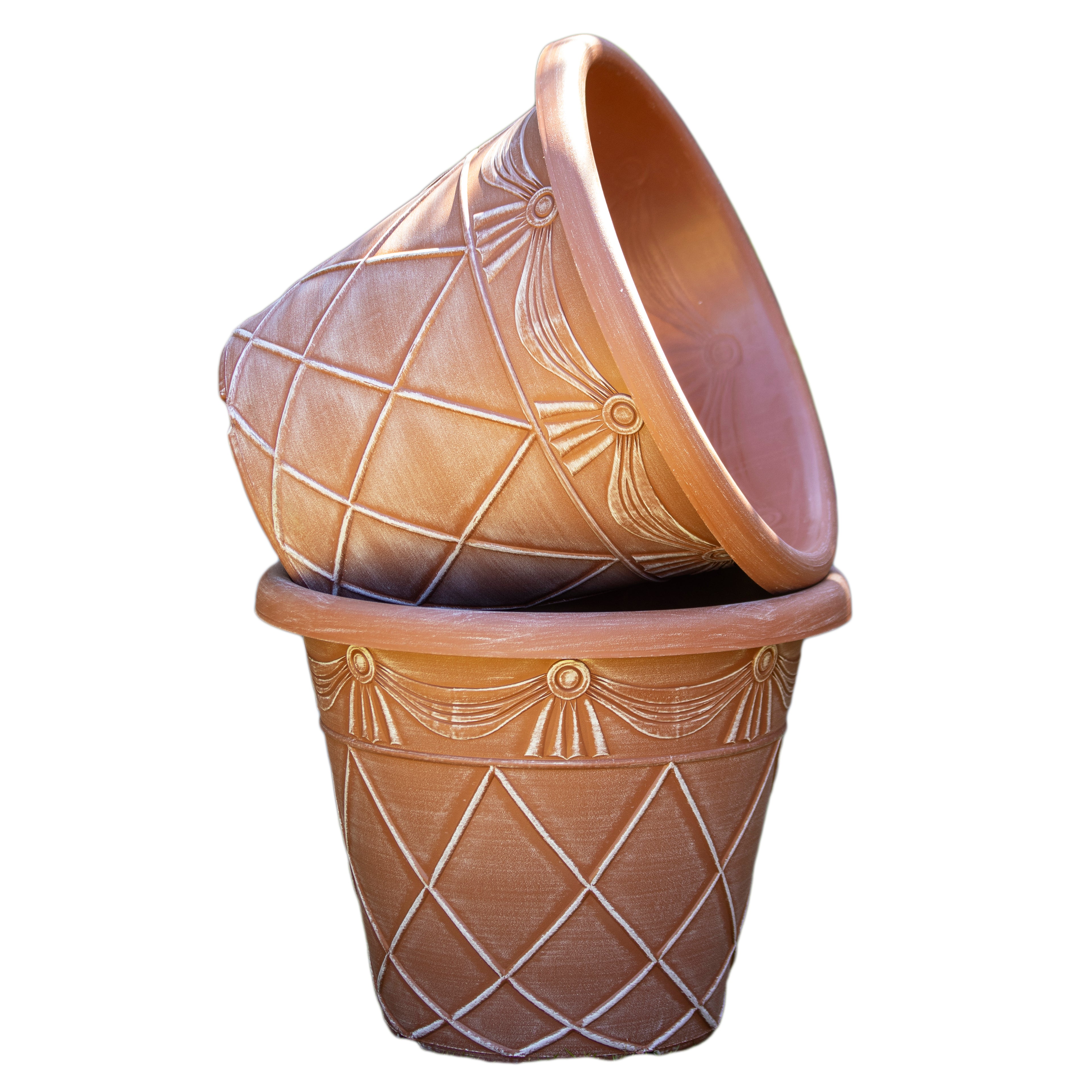 Round Powdered Terracotta Roman Planter 18"
