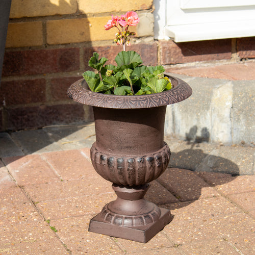 Urnenpflanzgefäß aus Gusseisen, groß, 3,1 kg