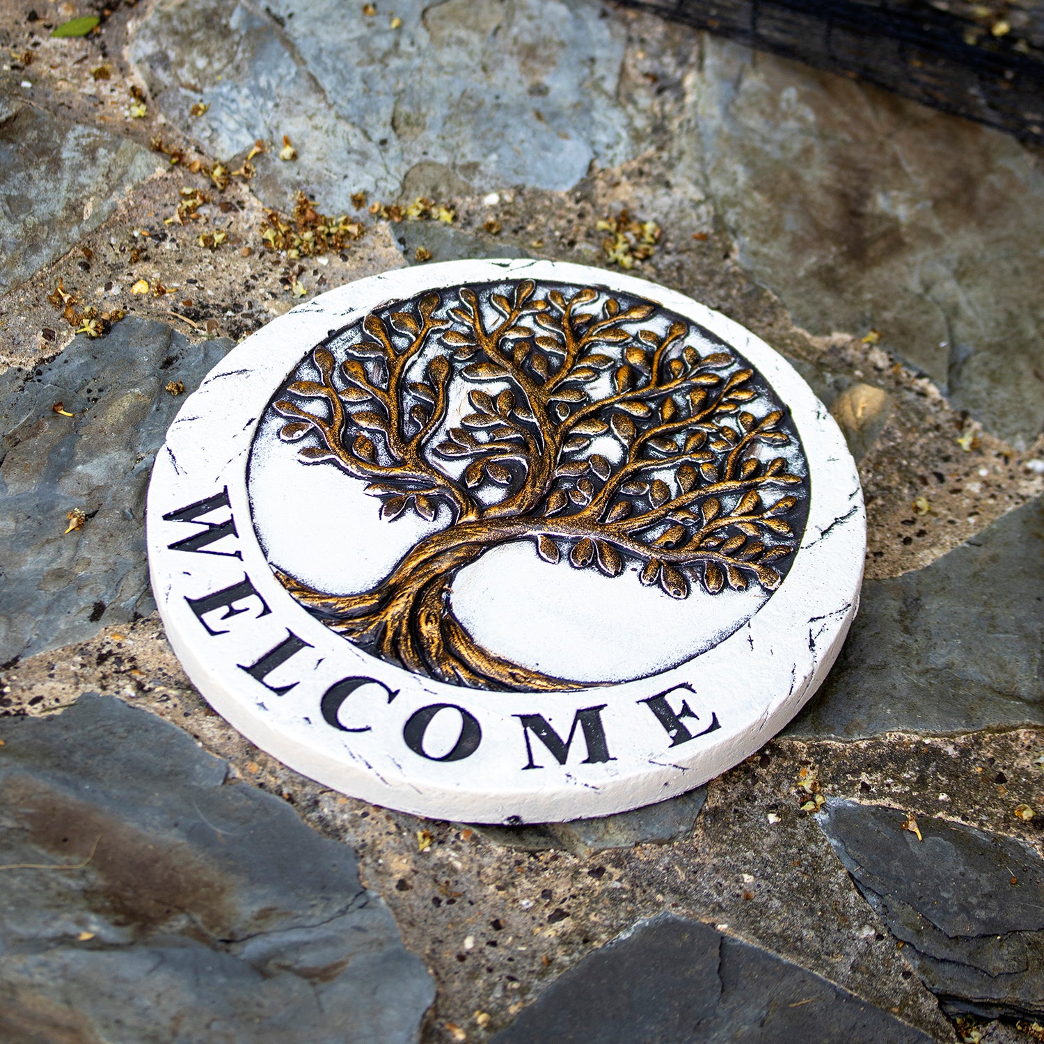 Cement Tree of Life Garden Stepping Stone