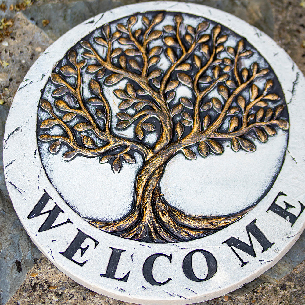 Cement Tree of Life Garden Stepping Stone
