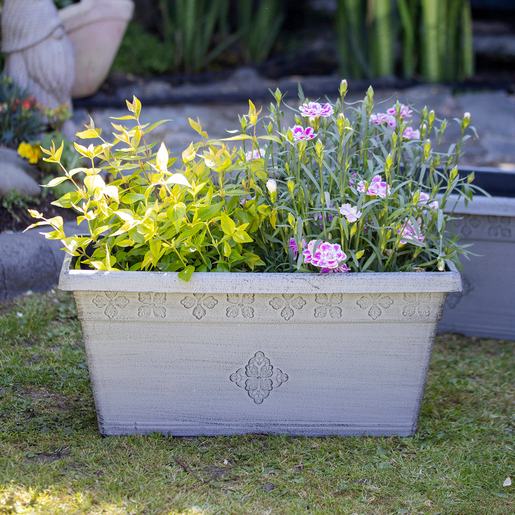 Vintage Floral Quatrefoil Window Box